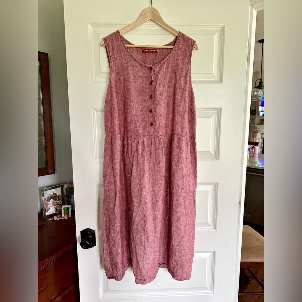 No.24 3X Summer Linen Dress Poppy Chambray